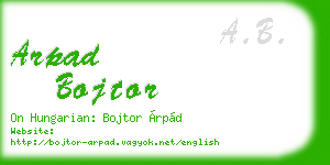arpad bojtor business card